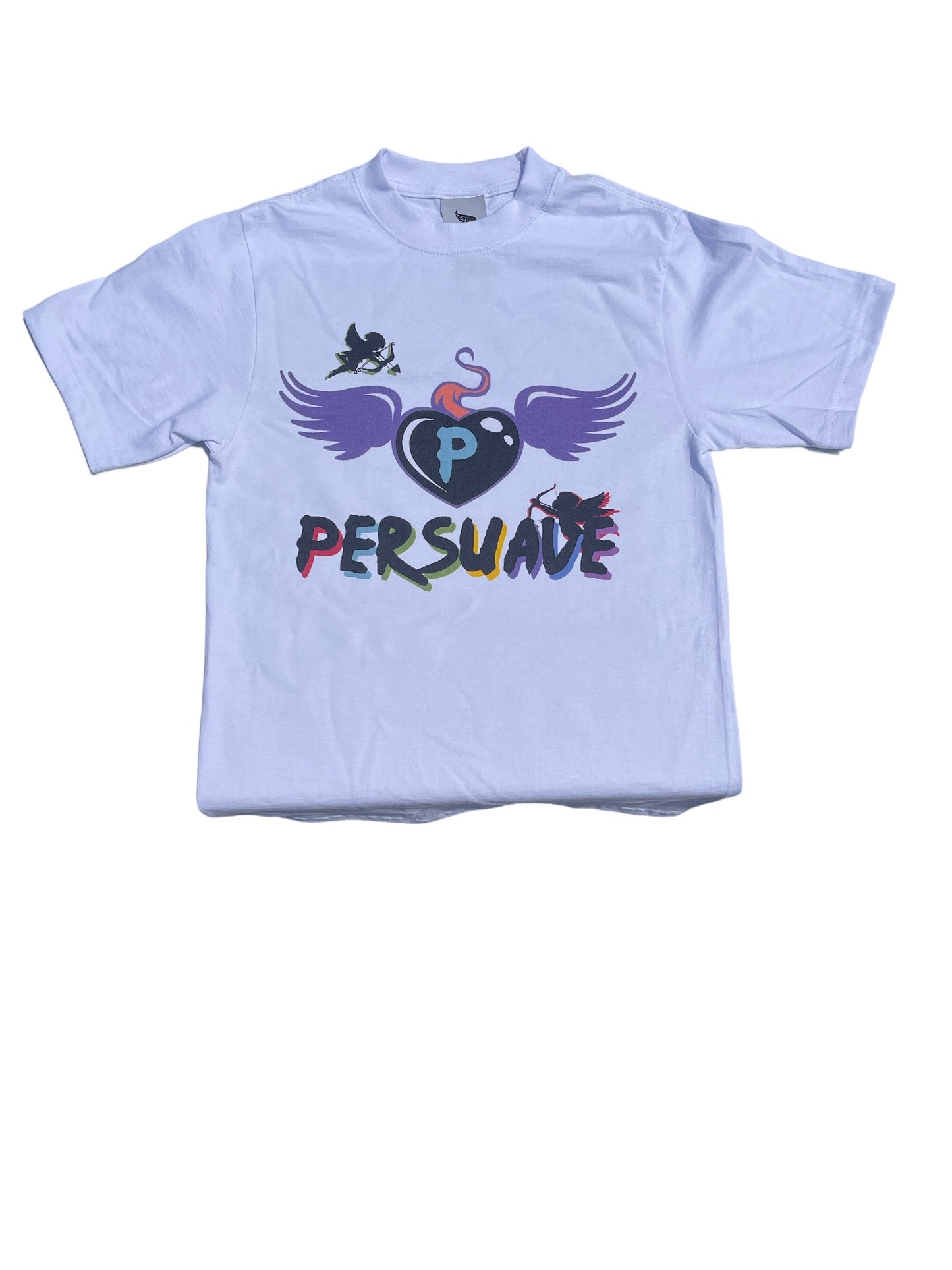 MULTI COLOR CUPID HEART T SHIRT