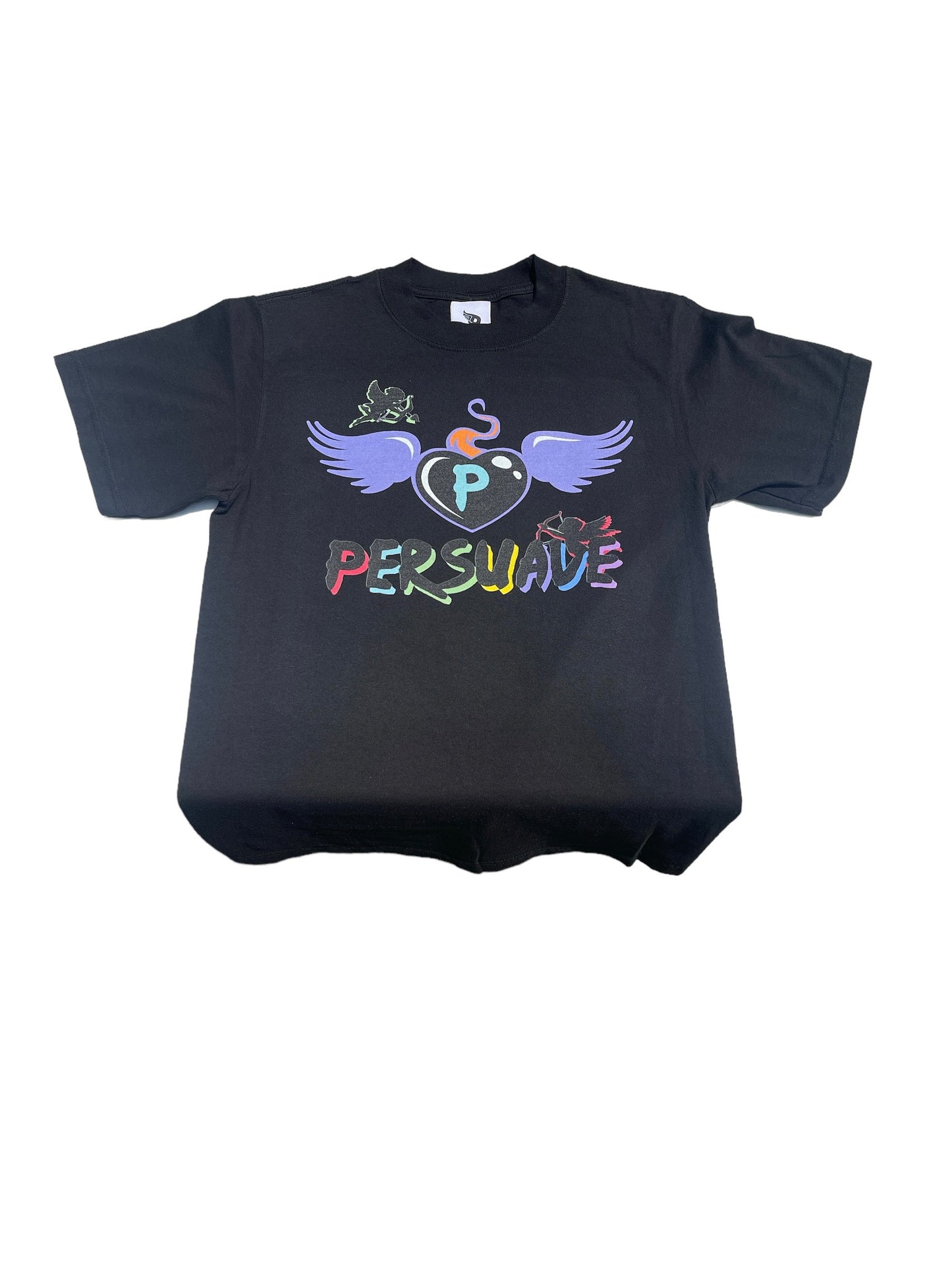 MULTI COLOR CUPID HEART T SHIRT
